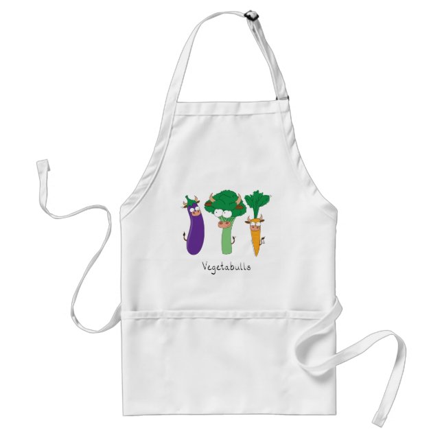 Vegetabulls Vegetable Bulls Funny Apron Förkläde (Framsidan)