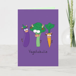 VegetaBULLS Vegetable Bulls Lustigt gratulationsko Kort
