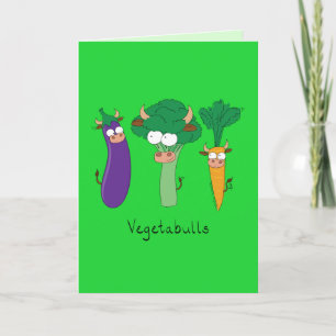 VegetaBULLS Vegetable Bulls Lustigt gratulationsko Kort