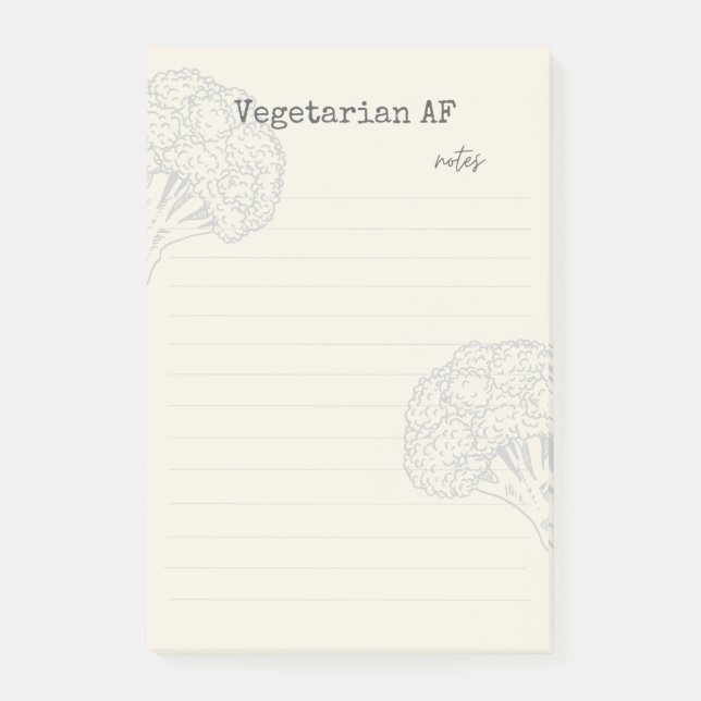 Vegetarian AF Anteckningsblock Post-it Block (Framsida)