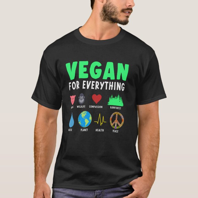 Vegetarian Animal Organic Food Herbivore Vegan Foo T Shirt (Framsida)