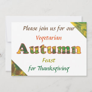 Vegetarian Autumn Feast Thanksgiving-inbjudningar Inbjudningar