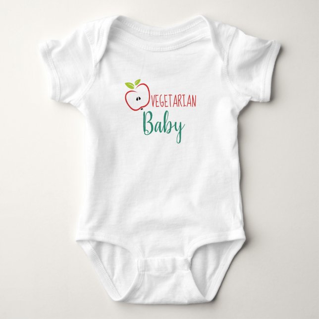 Vegetarian Baby Modern design T Shirt (Framsida)