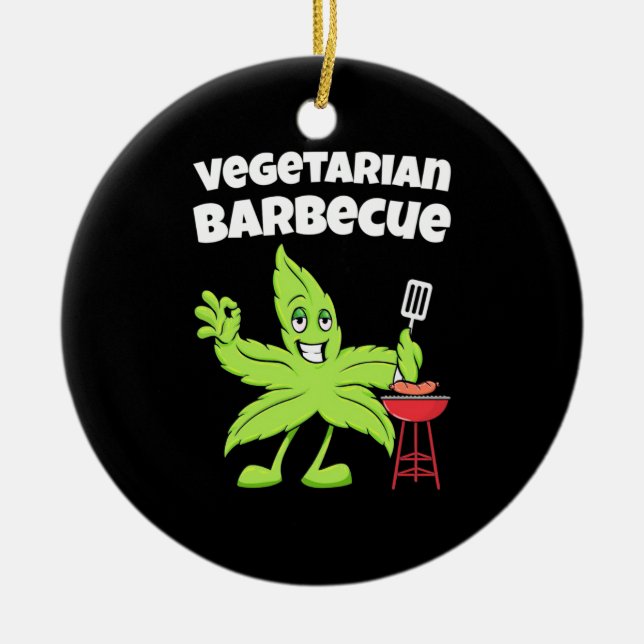 Vegetarian Barbecue Julgransprydnad Keramik (Framsidan)