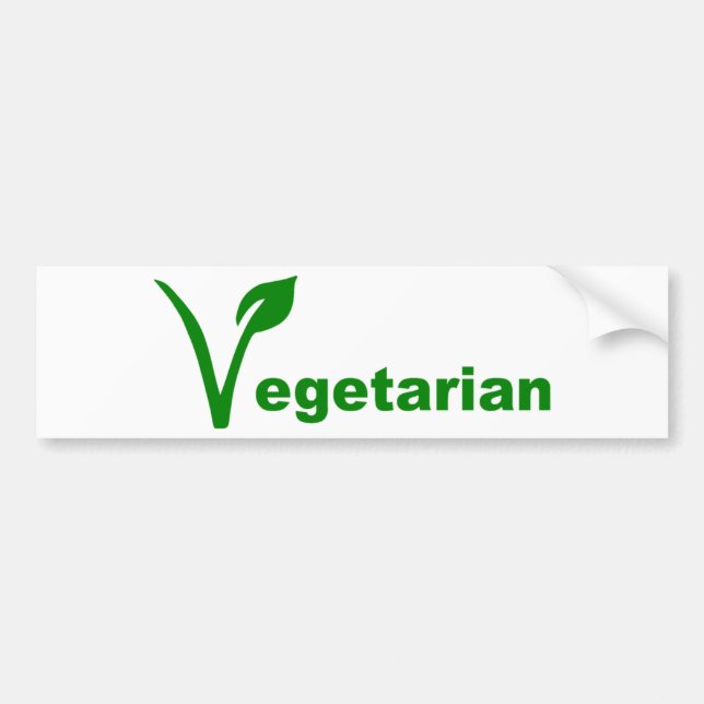 Vegetarian Bildekal (Framsidan)
