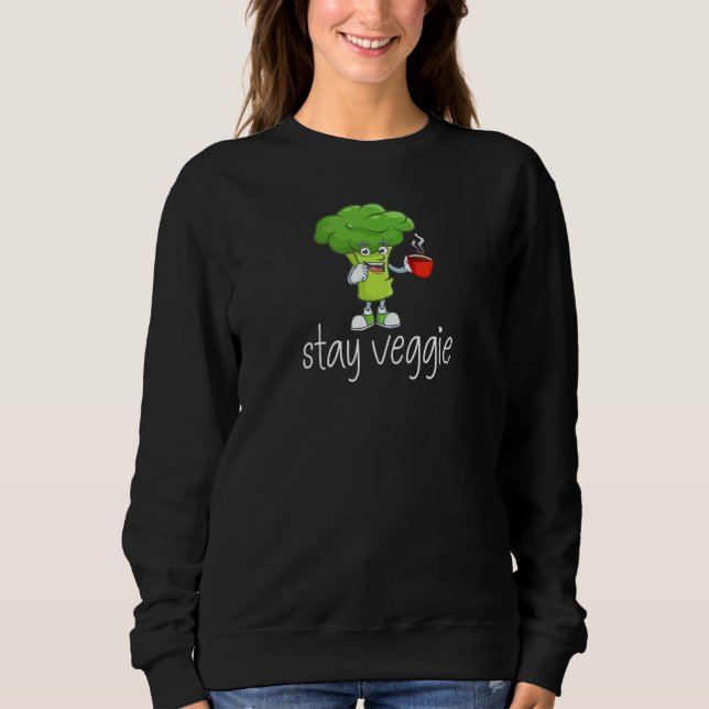 Vegetarian Broccoli Vegan Coffee God Kopp T Shirt (Framsida)