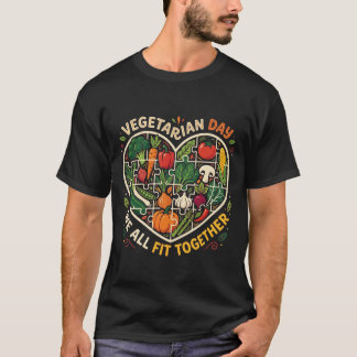 Vegetarian Day Veggie Club Eat More Plants Retro V T Shirt