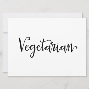 "Vegetarian" Dietesettsbehovsskylt Kalligrafi