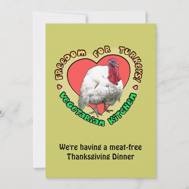 Vegetarian Dinner Inbjudningar (Framsida)