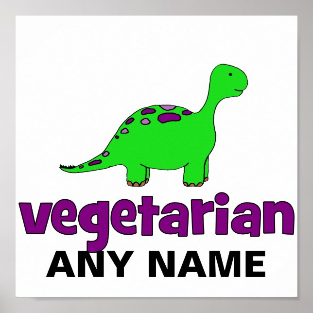 Vegetarian - Dinosaur Design Poster (Framsidan)