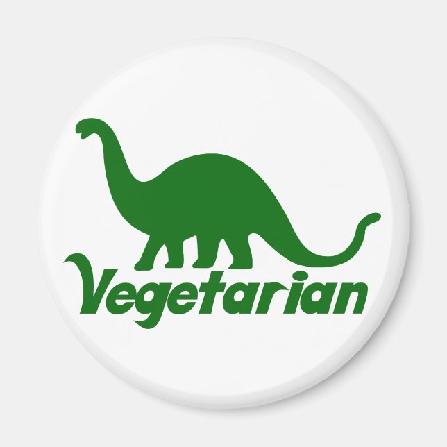 Vegetarian Dinosaur Magnet (Framsidan)