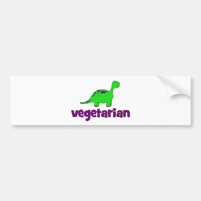 Vegetarian - Dinosaurdesign Bildekal (Framsidan)