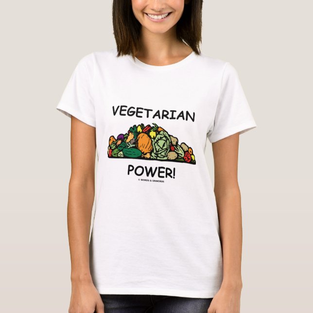 Vegetarian driver! (Vegetarisk humor) T Shirt (Framsida)