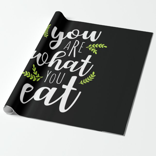 Vegetarian du är vad du äter presentpapper (Utrullad)