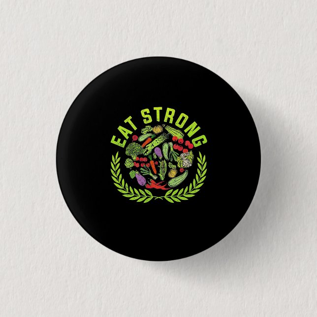 Vegetarian Eat Strong Knapp (Framsida)