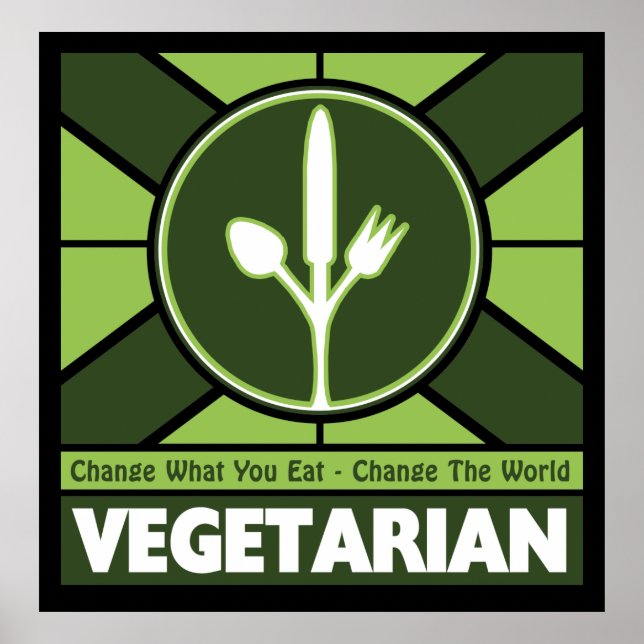 Vegetarian Flagga Poster (Framsidan)