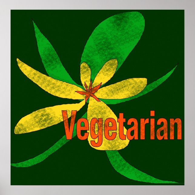 Vegetarian Flower Poster (Framsidan)