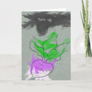 Vegetarian födelsedagskort pucko vegan kort