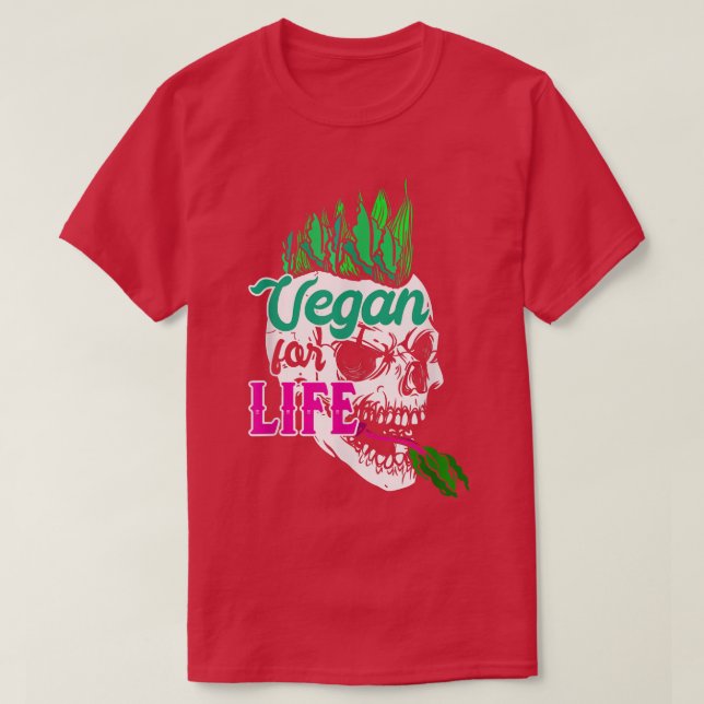 Vegetarian for Life Vegetables Vegan Vegetarianism T Shirt (Design framsida)