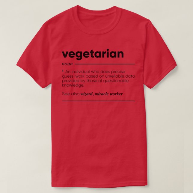 Vegetarian Funny Definition Premium T-Shirt (Design framsida)
