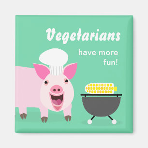 Vegetarian Gris Magnet