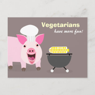 Vegetarian Gris vykort