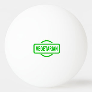 Vegetarian Grönt Rubber Frimärke Pingisboll