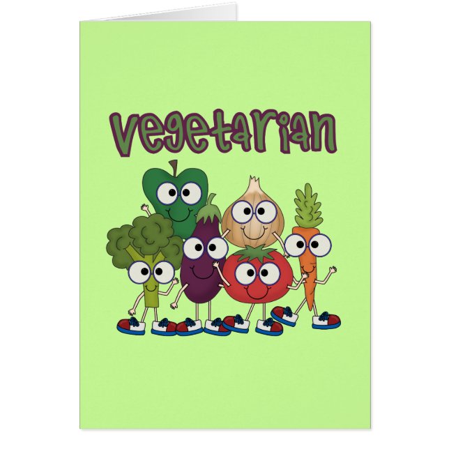 Vegetarian Hälsningskort (Framsidan)