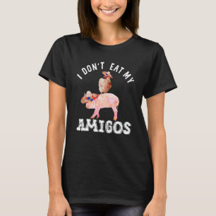 Vegetarian I dont Eat My Amigos Roligt Mexikansk C T Shirt