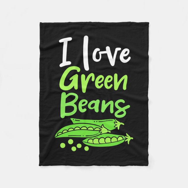 Vegetarian I Kärlek Grönt Beans Fleecefilt (Framsidan)