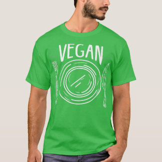 Vegetarian i Kärlek Vegan Food Plate Veggies T Shirt