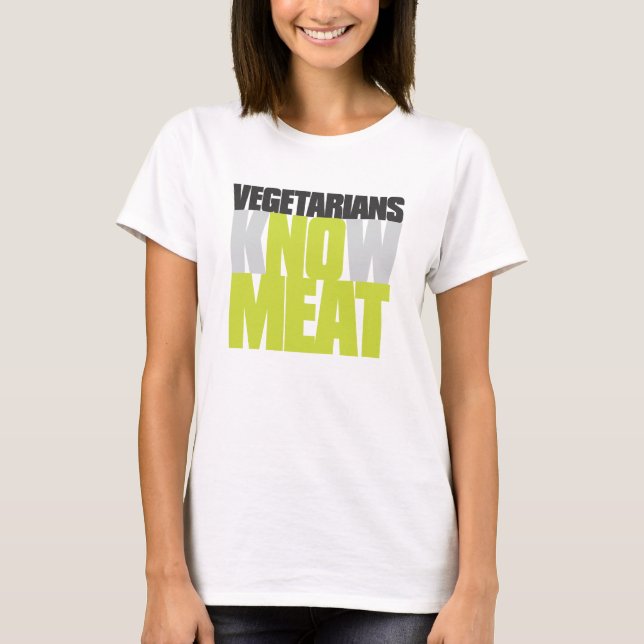 Vegetarian inget kött tee shirt (Framsida)