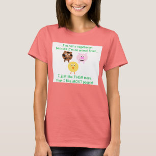 Vegetarian inte en djur älskareskjorta t shirt