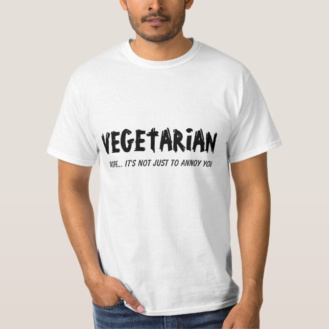 Vegetarian. Inte precis att förarga dig Tee (Framsida)
