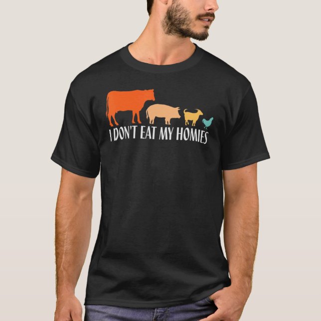 Vegetarian jag äter inte mina hjärtan, Lusnyla Veg T Shirt (Framsida)
