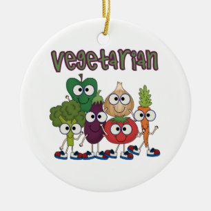 Vegetarian Julgransprydnad Keramik
