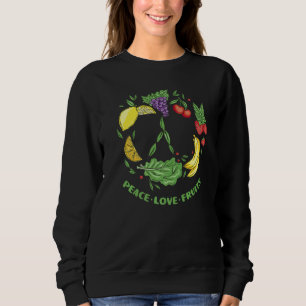 Vegetarian Kärlek Fredstecken Fruit Vegan Veggie V T Shirt