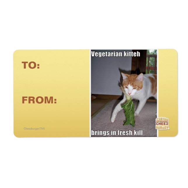 Vegetarian Kitteh Fraktsedel (Framsidan)