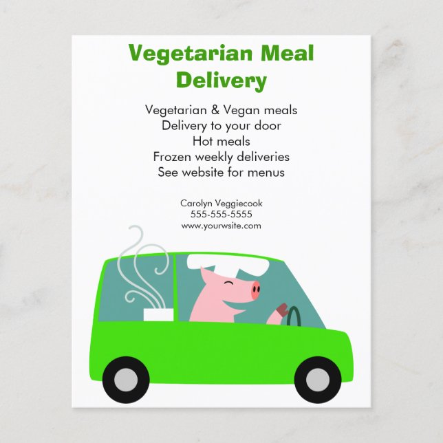 Vegetarian Meal Delivery Service Flygblad (Framsidan)