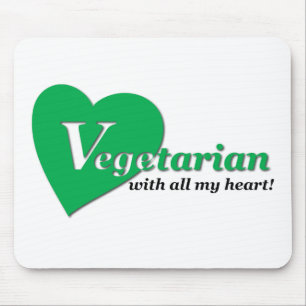 Vegetarian med all min hjärta musmatta