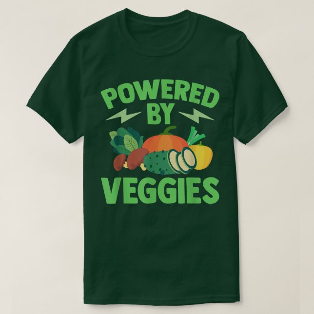 Vegetarian med Veggies Vegan T-Shirt (Design framsida)