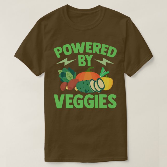 Vegetarian med Veggies Vegan T Shirt (Design framsida)