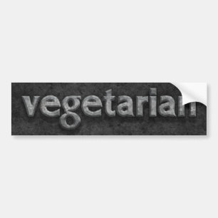 Vegetarian mejslad sten bildekal
