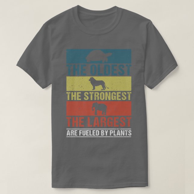 Vegetarian Meme Vegan Plant Powered Vegetarian T Shirt (Design framsida)