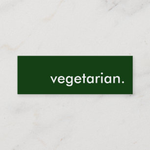 vegetarian. mini visitkort