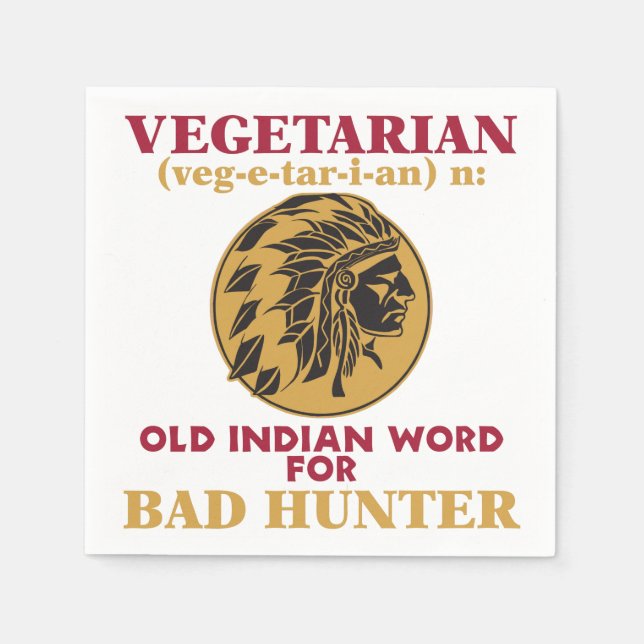 Vegetarian Old Indian Ord for Bad Hunter Pappersservett (Framsidan)
