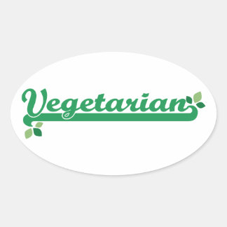 Vegetarian Ovalt Klistermärke