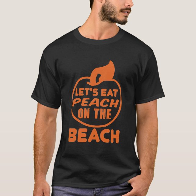 vegetarian peach saying shirt t (Framsida)