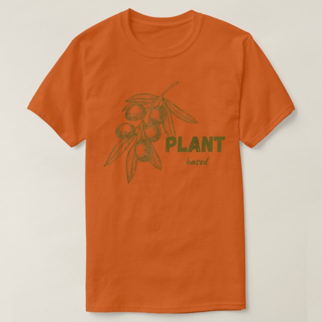Vegetarian Plant Based Vegan Gift T Shirt (Design framsida)