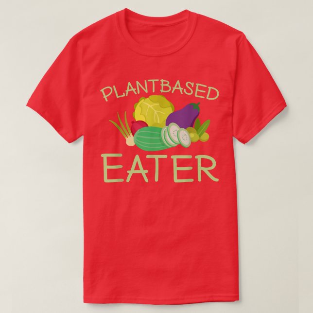 Vegetarian Plantbased Eater Vegan T-Shirt (Design framsida)
